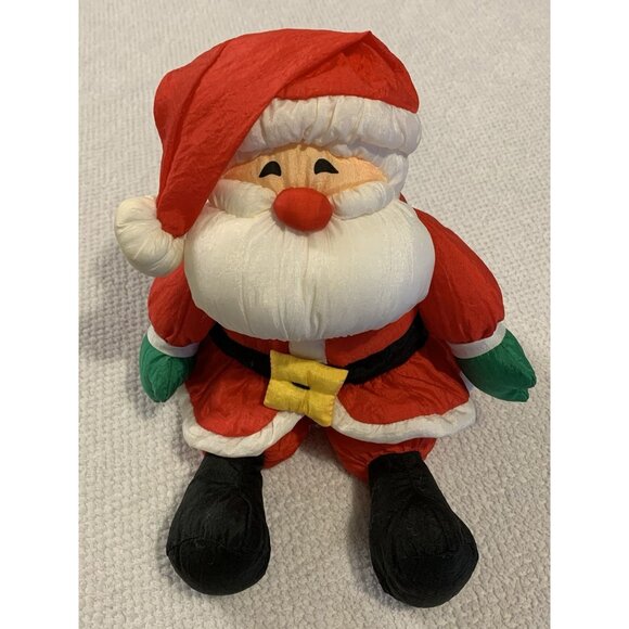 Hallmark Vintage Santa Claus Plush 90s Nylon Puffalump Holiday Christmas Toy - Picture 1 of 10
